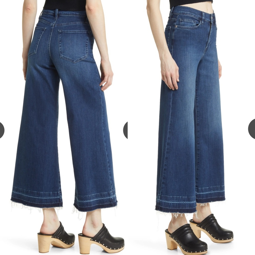 FRAME Le Palazzo Crop Wide Released Hem - Picture 3 of 12